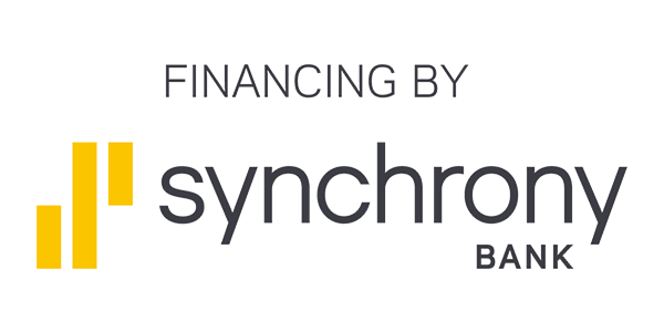 This image displays text that reads, "Financing by Synchrony Bank"