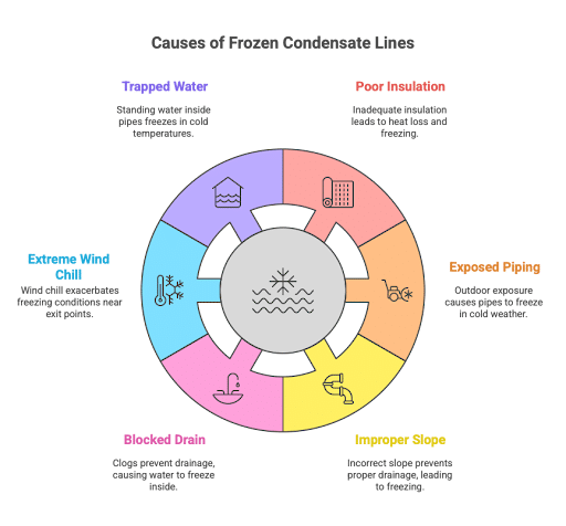 how to keep furnace condensate line from freezing
