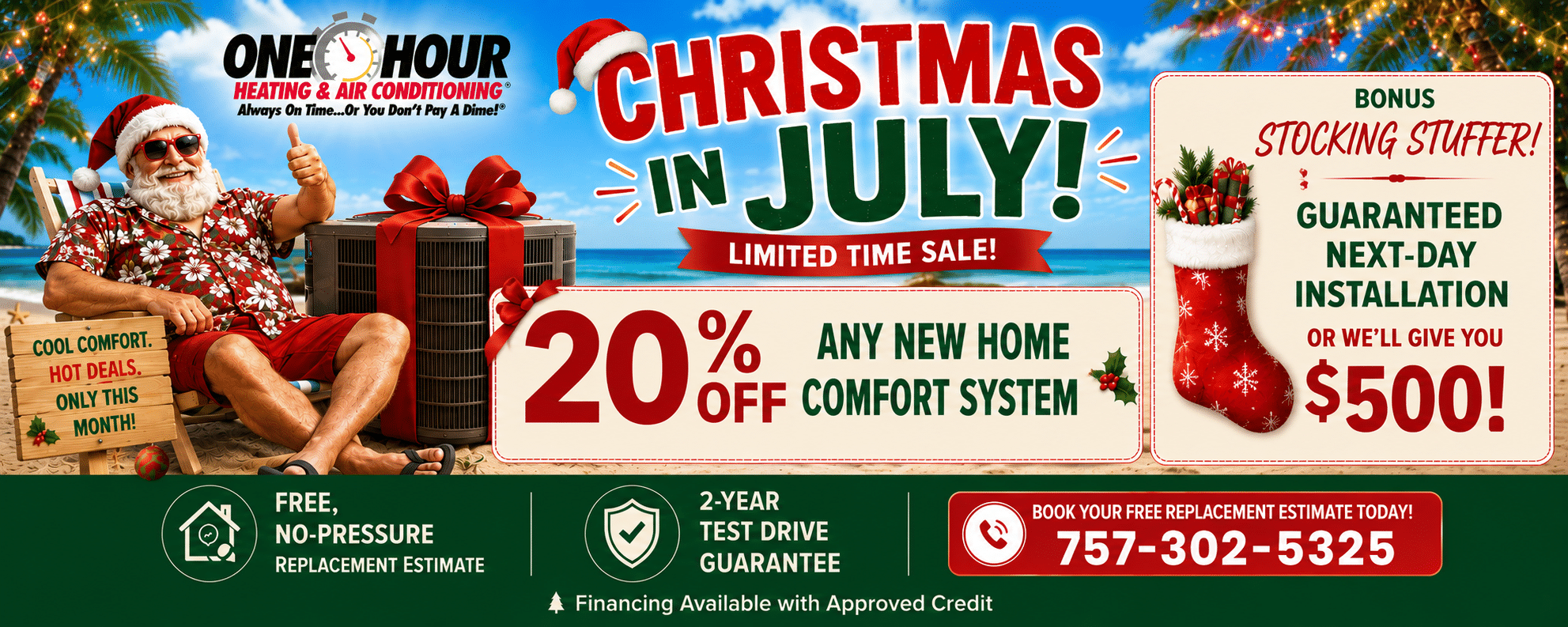Christmas in July ad sale